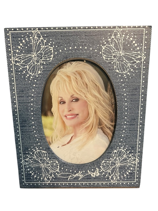 Dolly Parton Other - Navy Blue Butterfly Oval Photo Frame